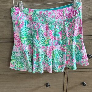 Lilly Pulitzer Vibrant Mini Skirt - Pink and Green